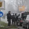 Cảnh sát Đức tăng cường an ninh tại cửa khẩu biên giới Đức và Pháp ngày 12/12/2018. (Nguồn: AFP/TTXVN) 