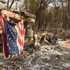 Nhiều ngôi nhà bị thiêu rụi trong vụ cháy rừng tại Paradise, California, Mỹ. (Nguồn: AFP/TTXVN) 