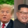 Tổng thống Mỹ Donald Trump (trái) và nhà lãnh đạo Triều Tiên Kim Jong-un. (Nguồn: AFP/TTXVN) 