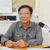 Nhà báo Keo Chandara, Phó Tổng Giám đốc Hãng Thông tấn Campuchia (AKP), trả lời phỏng vấn phóng viên TTXVN. (Ảnh: Nhóm phóng viên TTXVN tại Campuchia) 