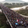 Người di cư Honduras tại khu vực Arriaga, Mexico. (Nguồn: AFP/TTXVN) 
