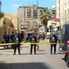 Cảnh sát Ai Cập phong tỏa hiện trường một vụ tấn công ở Alexandria ngày 24/3/2018. (Nguồn: AFP/TTXVN) 