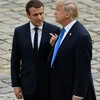 Tổng thống Pháp Macron và Tổng thống Mỹ Donald Trump. (Nguồn: AFP) 