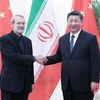 Chủ tịch Trung Quốc Tập Cận Bình và Chủ tịch Quốc hội Iran Ali Larijani. (Nguồn: Xinhua) 