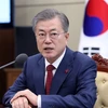Tổng thống Hàn Quốc Moon Jae-in phát biểu trong cuộc họp tại Seoul, ngày 28/1/2019. (Nguồn: Yonhap/ TTXVN) 