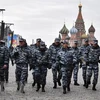 Cảnh sát Nga tuần tra tại Moskva. (Nguồn: AFP/TTXVN) 