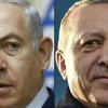 Tổng thống Thổ Nhĩ Kỳ Tayyip Erdogan (phải) và Thủ tướng Israel Benjamin Netanyahu. (Nguồn: AFP) 