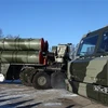 Hệ thống S-400 Triumph trong một cuộc diễn tập tại Elektrostal, ngoại ô Moskva, Nga. (Nguồn: AFP/TTXVN) 