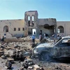 Hiện trường một vụ tấn công tại Yemen. (Nguồn: AFP/TTXVN) 