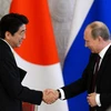 Tổng thống Nga Putin và Thủ tướng Nhật Bản Shinzo Abe. (Nguồn: Getty)