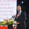 Thủ tướng Hà Lan Mark Rutte phát biểu tại chương trình thời trang Hà Lan tại Hà Nội. (Ảnh: Lâm Khánh/TTXVN) 