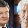 Tổng thống Ukraine Petro Poroshenko và Tổng Giám đốc Quỹ Tiền tệ quốc tế (IMF) Christine Lagarde. (Nguồn: Interfax-Ukraine) 