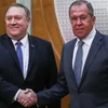 Ngoại trưởng Mỹ Mike Pompeo và người đồng cấp Nga Sergei Lavrov. (Nguồn: TASS/Getty) 