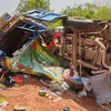 Hiện trường vụ tai nạn giao thông trên quốc lộ 6 nối tỉnh Kassela và Zantiguila, Mali, ngày 28/5/2019. (Nguồn: Maliactu/TTXVN)