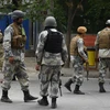 Lực lượng an ninh Afghanistan phong tỏa hiện trường một vụ tấn công của Taliban tại Kabul. (Nguồn: AFP/TTXVN) 
