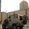 Lực lượng an ninh tuần tra tại làng al-Rawda, Bắc Sinai, Ai Cập. (Nguồn: THX/TTXVN) 