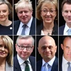 Cựu Ngoại trưởng Anh Boris Johnson (thứ 3 trái -trên) và các ứng cử viên có thể thay thế Thủ tướng Anh Theresa May. (Nguồn: AFP/TTXVN) 