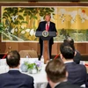 Tổng thống Mỹ Donald Trump phát biểu trước các lãnh đạo doanh nghiệp Hàn Quốc tại thủ đô Seoul ngày 30/6/2019. (Nguồn: AFP/TTXVN) 