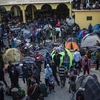 Người di cư Trung Mỹ tại khu lều tạm ở Mexicali, bang Baja California, Mexico, trong hành trình tới Mỹ ngày 18/11/2018. (Nguồn: AFP/TTXVN) 