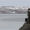 Tàu ngầm Lipetsk của Nga tại căn cứ hạm đội phương Bắc ở ngoài khơi thị trấn Severomorsk (Nga). (Nguồn: AFP/TTXVN) 