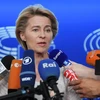 Bộ trưởng Quốc phòng Đức Ursula von der Leyen phát biểu với báo giới tại Nghị viện châu Âu ở Strasbourg, miền Đông nước Pháp, ngày 3/7/2019. (Nguồn: AFP/TTXVN) 