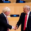 Tổng thống Mỹ Donald Trump có cuộc điện đàm với Thủ tướng Anh Boris Johnson. (Nguồn: AFP/Getty Images) 