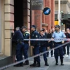 Cảnh sát phong tỏa hiện trường vụ tấn công bằng dao tại Sydney, Australia, ngày 13/8/2019. (Nguồn: AFP/TTXVN) 