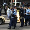 Cảnh sát phong tỏa hiện trường vụ đâm dao tại Sydney, Australia, ngày 13/8/2019. (Nguồn: AFP/TTXVN) 