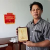 Anh Lê Văn Tám, người đã 47 lần hiến máu tình nguyện. (Ảnh: Nguyễn Thành/TTXVN) 