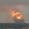 Khói lửa bốc lên từ hiện trường vụ nổ động cơ tên lửa thử nghiệm tại thao trường quân sự ở thành phố Severodvinsk, tỉnh Arkhangelsk, Nga ngày 8/8/2019. (Nguồn: News Breezer/TTXVN) 