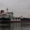 Tàu chở dầu Stena Impero của Anh tại eo biển Hormuz. (Nguồn: IRNA/TTXVN) 