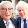 Thủ tướng Anh Boris Johnson (phải) và Chủ tịch Ủy ban châu Âu Jean-Claude Juncker. (Nguồn: express.co.uk) 