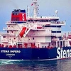 Tàu chở dầu mang cờ hiệu Anh Stena Impero ở ngoài khơi tỉnh Hormuzgan, miền Nam Iran. (Nguồn: IRNA/TTXVN) 