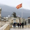 Quang cảnh quảng trường tại Skopje, Cộng hòa Bắc Macedonia, ngày 6/2/2019. (Nguồn: AFP/TTXVN) 