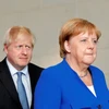 Thủ tướng Anh Boris Johnson và Thủ tướng Đức Angela Merkel. (Nguồn: Reuters) 