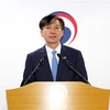 Bộ trưởng Tư pháp Hàn Quốc Cho Kuk phát biểu tại Gwacheon, phía nam Seoul ngày 14/10/2019. (Nguồn: Yonhap/TTXVN) 