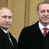 Tổng thống Nga Vladimir Putin và người đồng cấp Thổ Nhĩ Kỳ Recep Tayyip Erdogan. (Nguồn: AFP) 