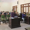 Bị cáo Lê Thị Loan tại phiên tòa. (Ảnh: Lưu Thanh Tuấn/TTXVN) 