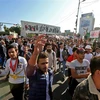 Người biểu tình tập trung tại quảng trường Tahrir ở Baghdad, Iraq, ngày 19/11/2019. (Nguồn: AFP/TTXVN) 