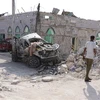 Hiện trường một vụ tấn công tại Mogadishu, Somalia. (Nguồn: AFP/TTXVN) 