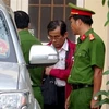 Ông Đỗ Ngọc Điệp tại cơ quan cảnh sát điều tra Công an tỉnh Bình Thuận vào chiều ngày 16/12. (Ảnh: Nguyễn Thanh/TTXXVN) 