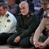 Thiếu Tướng Qasem Soleimani, người đứng đầu đơn vị Quds thuộc Lực lượng Vệ binh Cách mạng Hồi giáo Iran, dự một buổi lễ tại đền thờ ở Tehran ngày 4/6/2019. (Nguồn: AFP/TTXVN) 