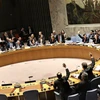 Các nước thành viên Hội đồng Bảo an Liên hợp quốc bỏ phiếu thông qua nghị quyết. (Ảnh: Khắc Hiếu/TTXVN) 