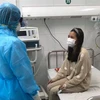 Bệnh nhân N.T.T đang cách ly và điều trị tại Bệnh viện đa khoa tỉnh Thanh Hóa. (Ảnh: Hoa Mai/TTXVN) 