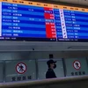 Danh sách các chuyến bay bị hủy tại sân bay Tianhe ở Vũ Hán, Trung Quốc ngày 23/1/2020. (Nguồn: AFP/TTXVN) 