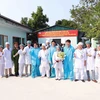 Trong ảnh: Bệnh viện đa khoa khu vực Quang Hà (huyện Bình Xuyên) trong ngày 2 bệnh nhân mắc COVID-19 được xuất viện. (Ảnh: Hoàng Hùng/TTXVN) 