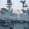 Tàu tấn công đổ bộ của hải quân Mỹ tới Thái Lan tham gia cuộc tập trận Hổ mang vàng ngày 20/2/2020. (Nguồn: AFP/TTXVN) 