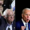 Ứng cử viên Tổng thống Mỹ đảng Dân chủ Joe Biden (phải) và Bernie Sanders. (Nguồn: AFP/TTXVN) 