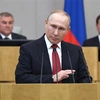Tổng thống Nga Vladimir Putin tại phiên họp Duma quốc gia Nga ở Moskva, ngày 10/3. (Nguồn: AFP/TTXVN) 