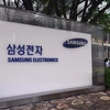 Logo của Hãng Samsung Electronics trên một tòa nhà ở Seoul, Hàn Quốc. (Nguồn: AFP/TTXVN) 